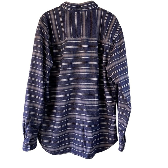 HOWE Creative Workwear Flannel Button Down Blue/White Long Sleeve Size XXL - Picture 2 of 9